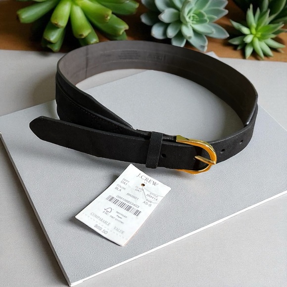 J.Crew-NWT Women’s black suede dress belt. XS-S 
Fits 27.5”-31.5” waist. New! - Picture 6 of 11